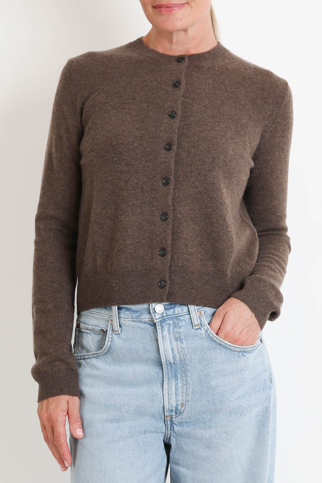 Lisa Yang, Cardigan Karia in Dark Truffle