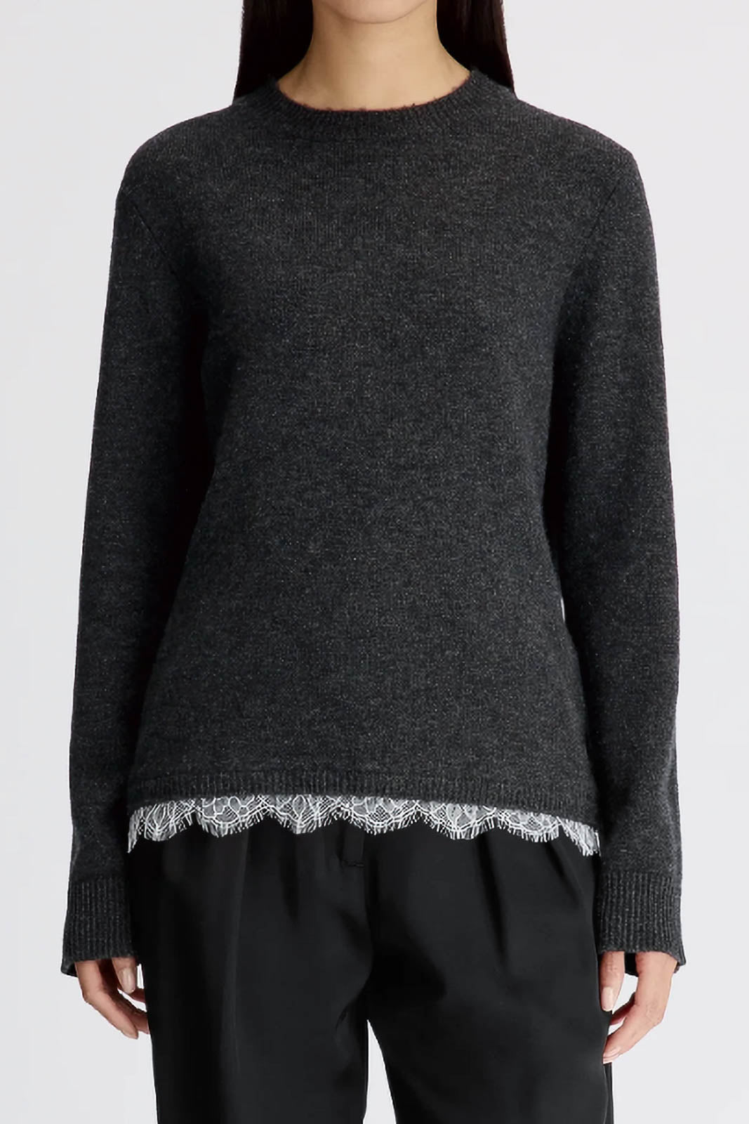 Loulou de Saison, Pullover Arvo in Charcoal/Ivory