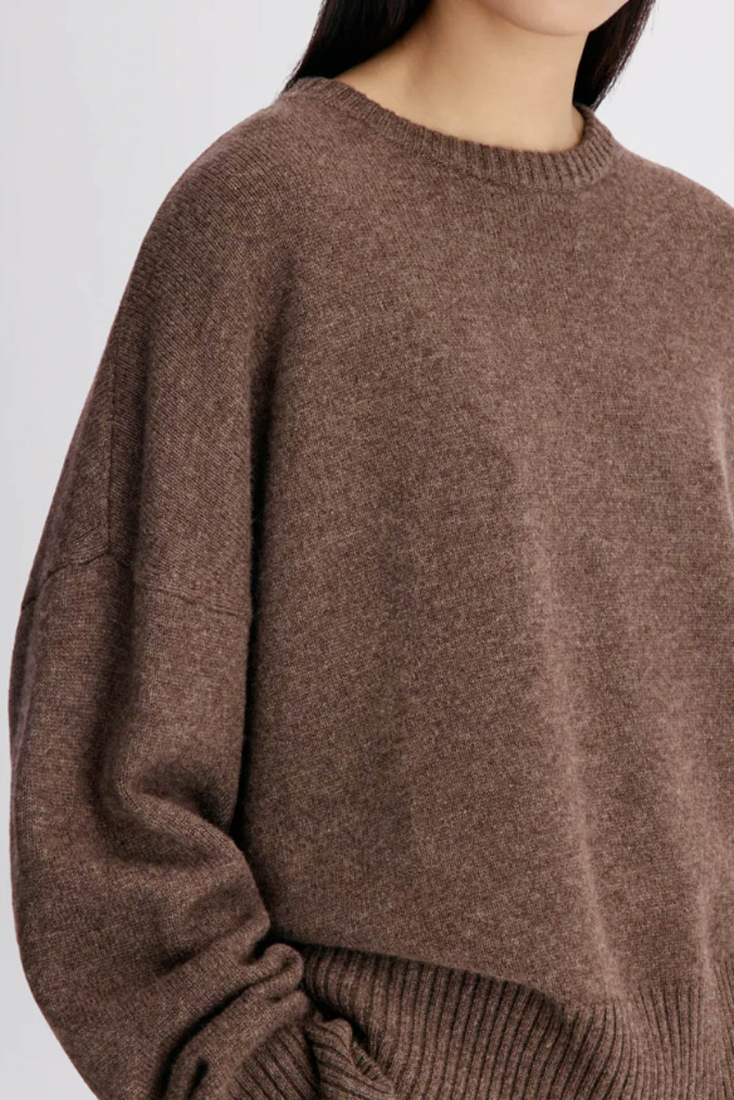 Loulou de Saison, Pullover Anton Crewneck in Coffee