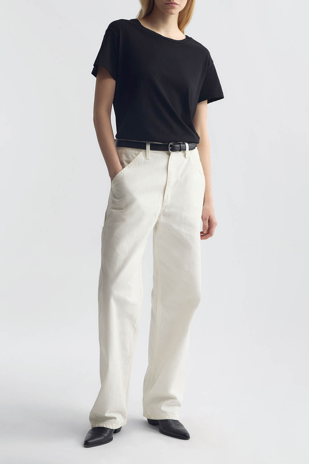 Nili Lotan, T-Shirt Brady in Washed Black