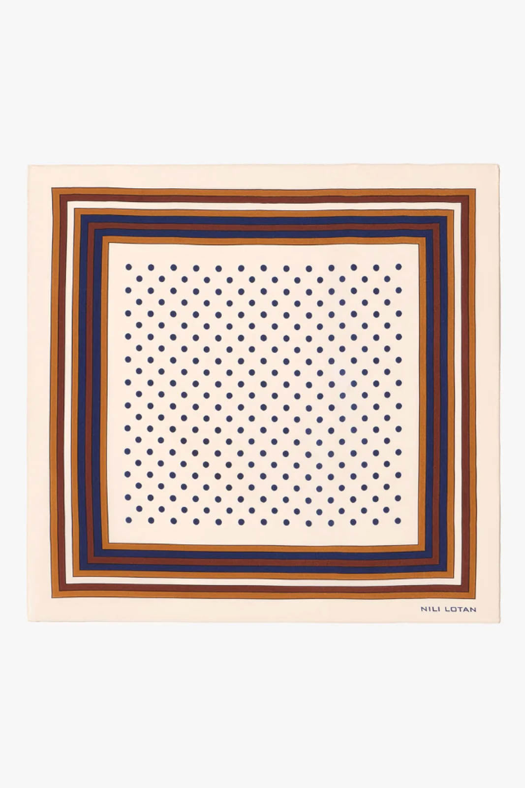 Nili Lotan, Foulard aus Seide in Vintage Polka Dot