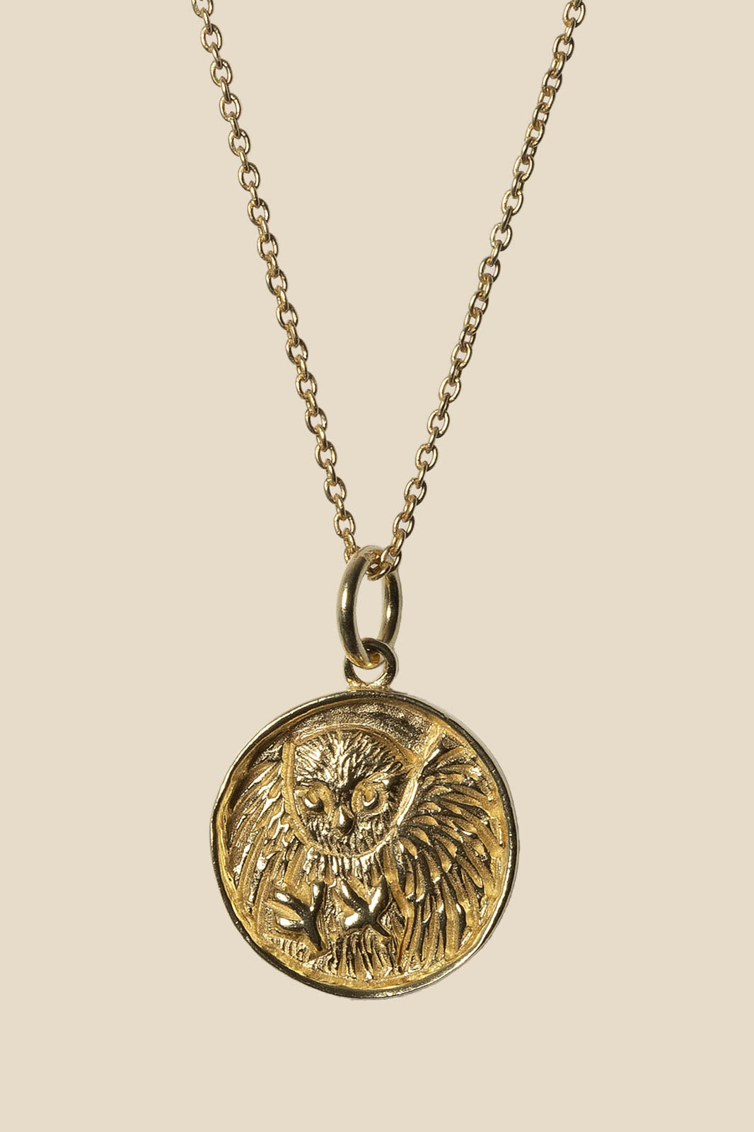 Purple Connective, Halskette Owl in Gold