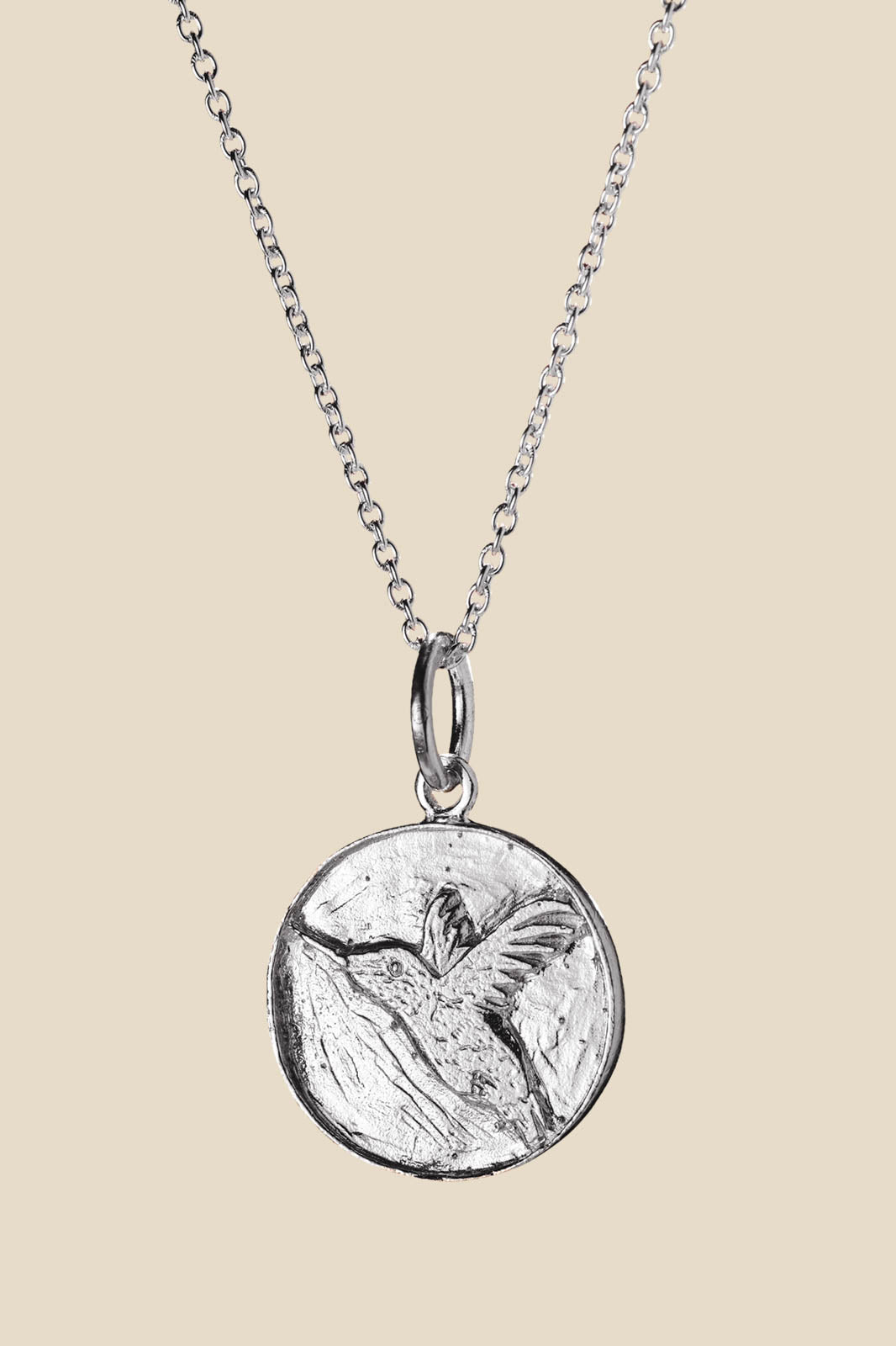 Purple Connective, Halskette Hummingbird in Silber