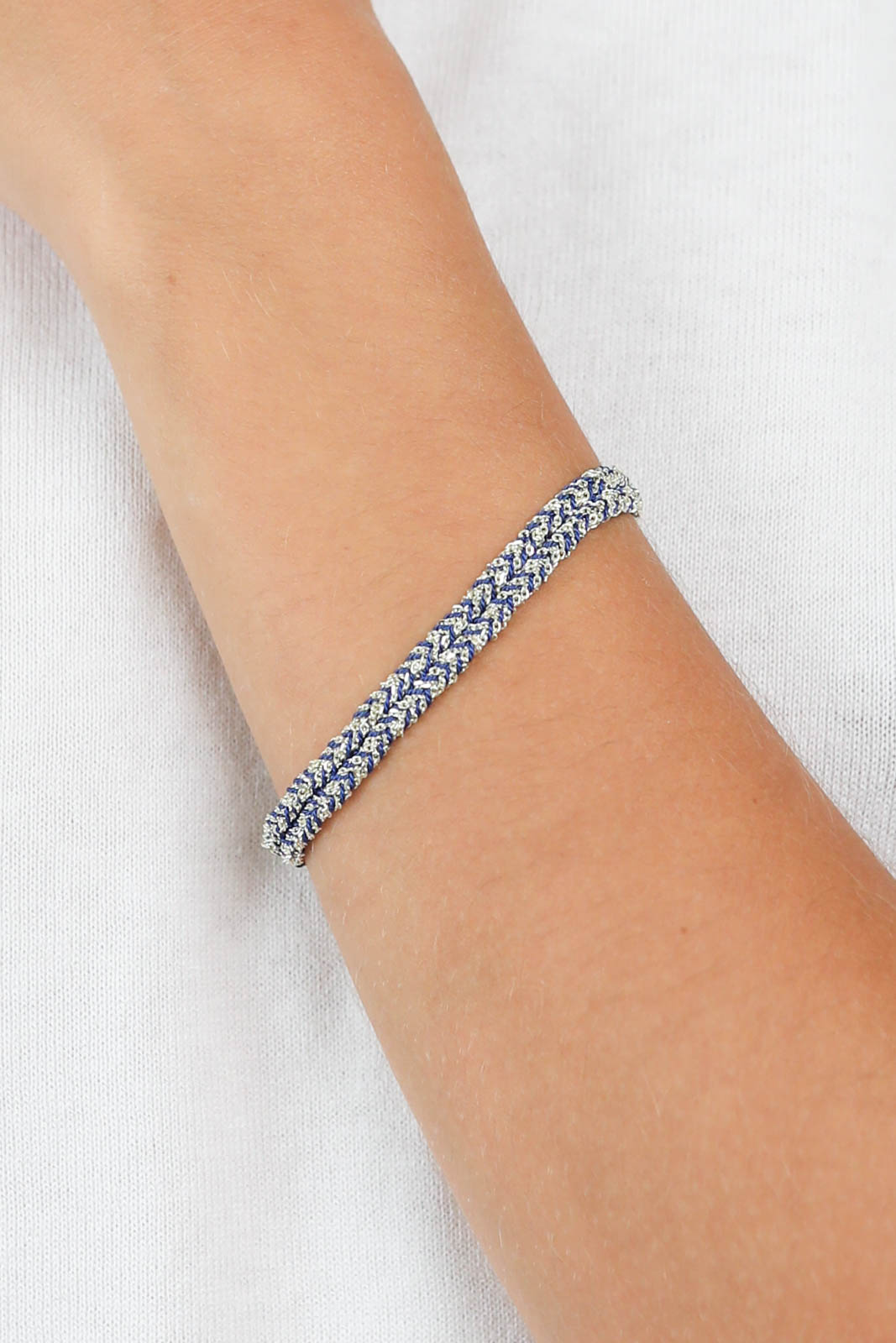 Armband N° 183 in Gold/Navy