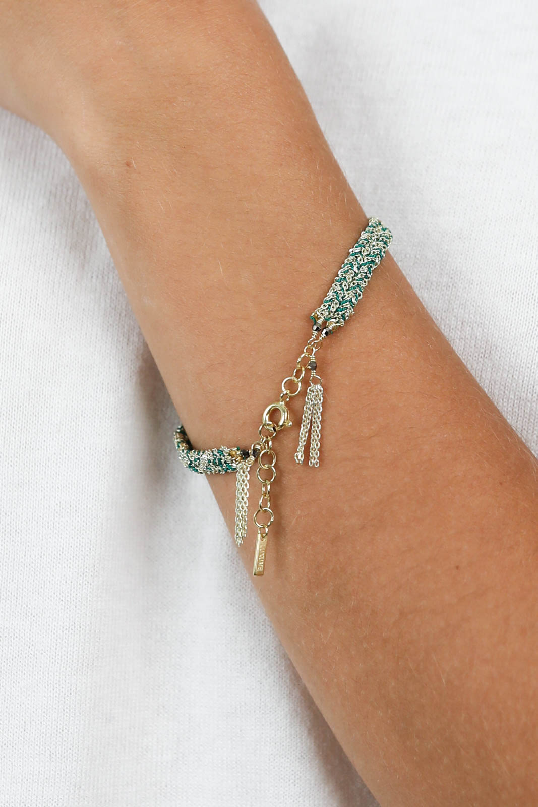 Armband N° 183 in Gold/Green