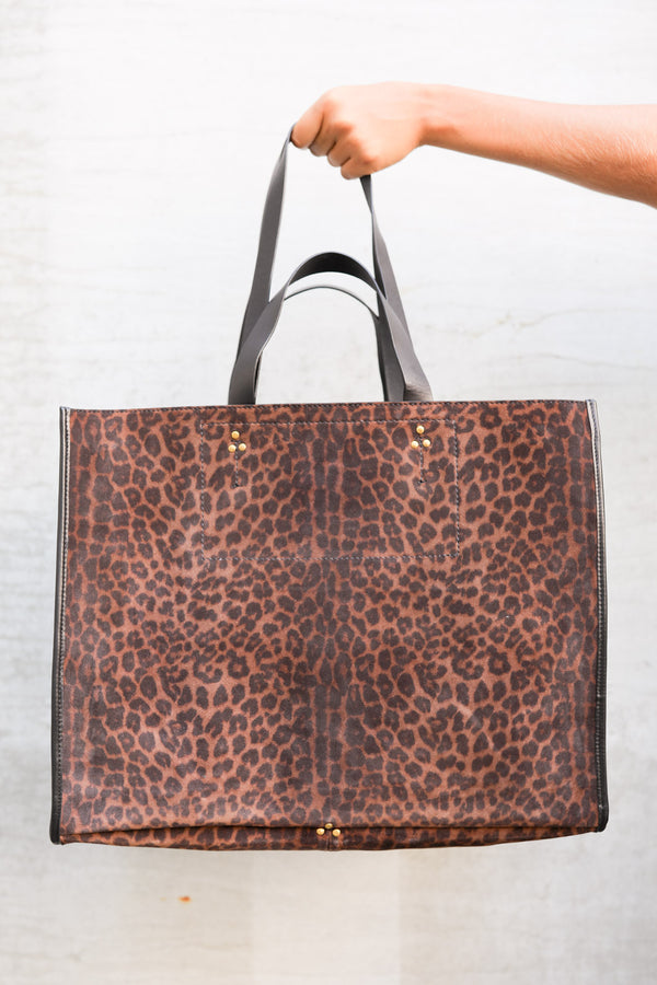 Shopper Leon L in Imprime Leopard Naturel