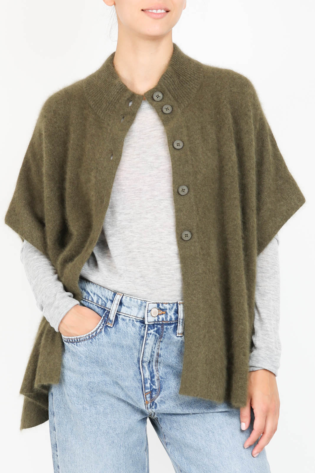 Poncho in Olive