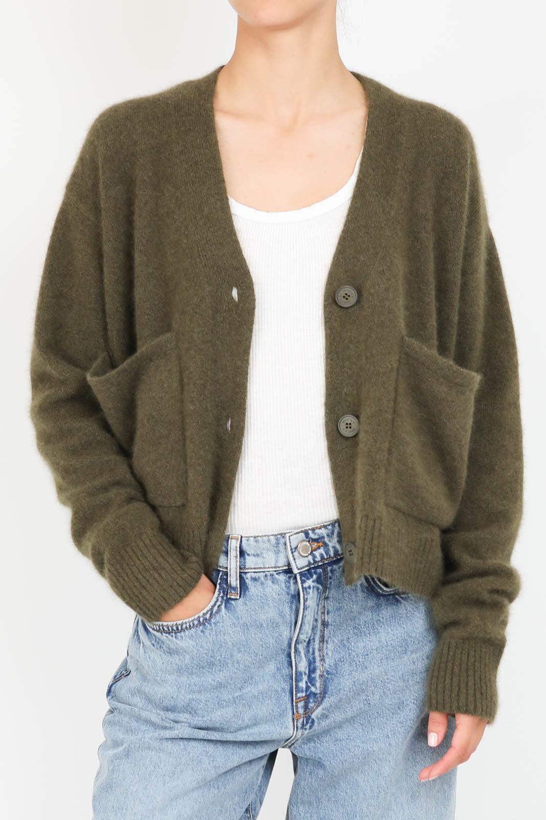 Cardigan in Olive