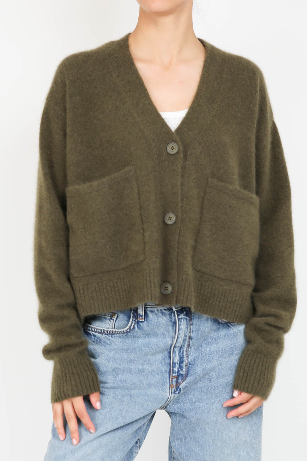 Cardigan in Olive