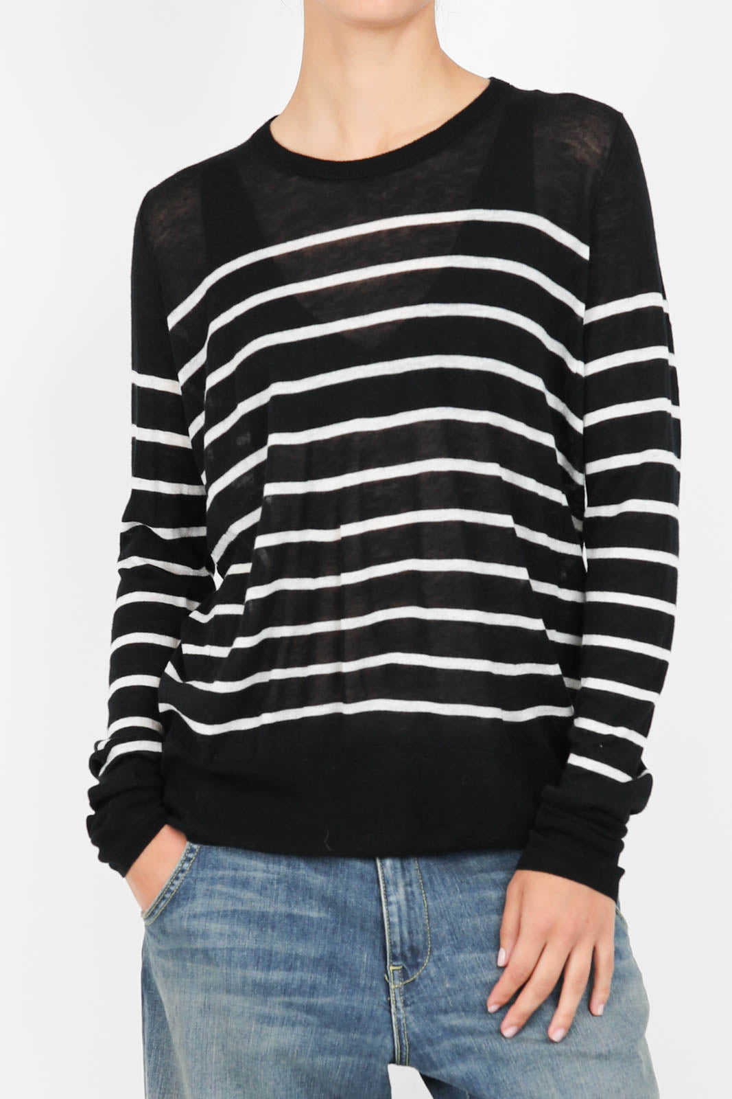 Pullover in Black/White