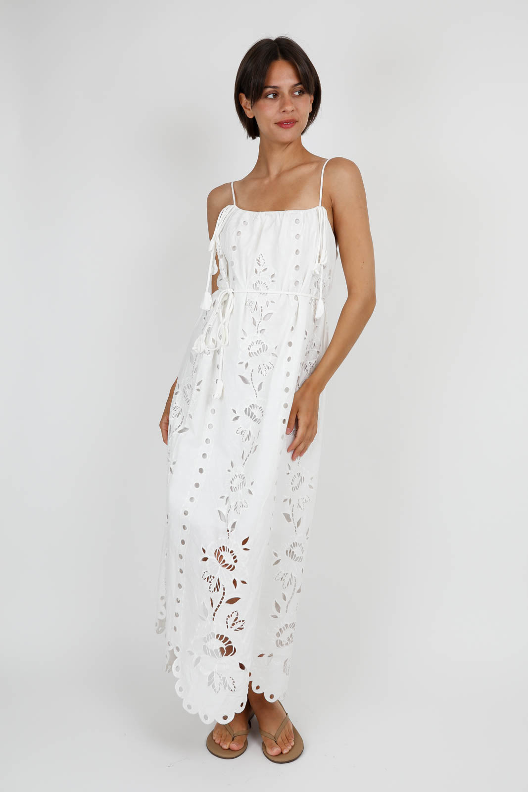 Kleid Richelieu in Off-White