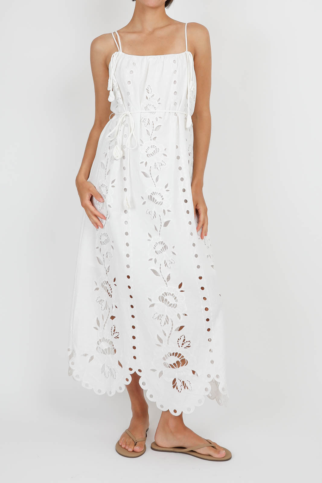 Kleid Richelieu in Off-White