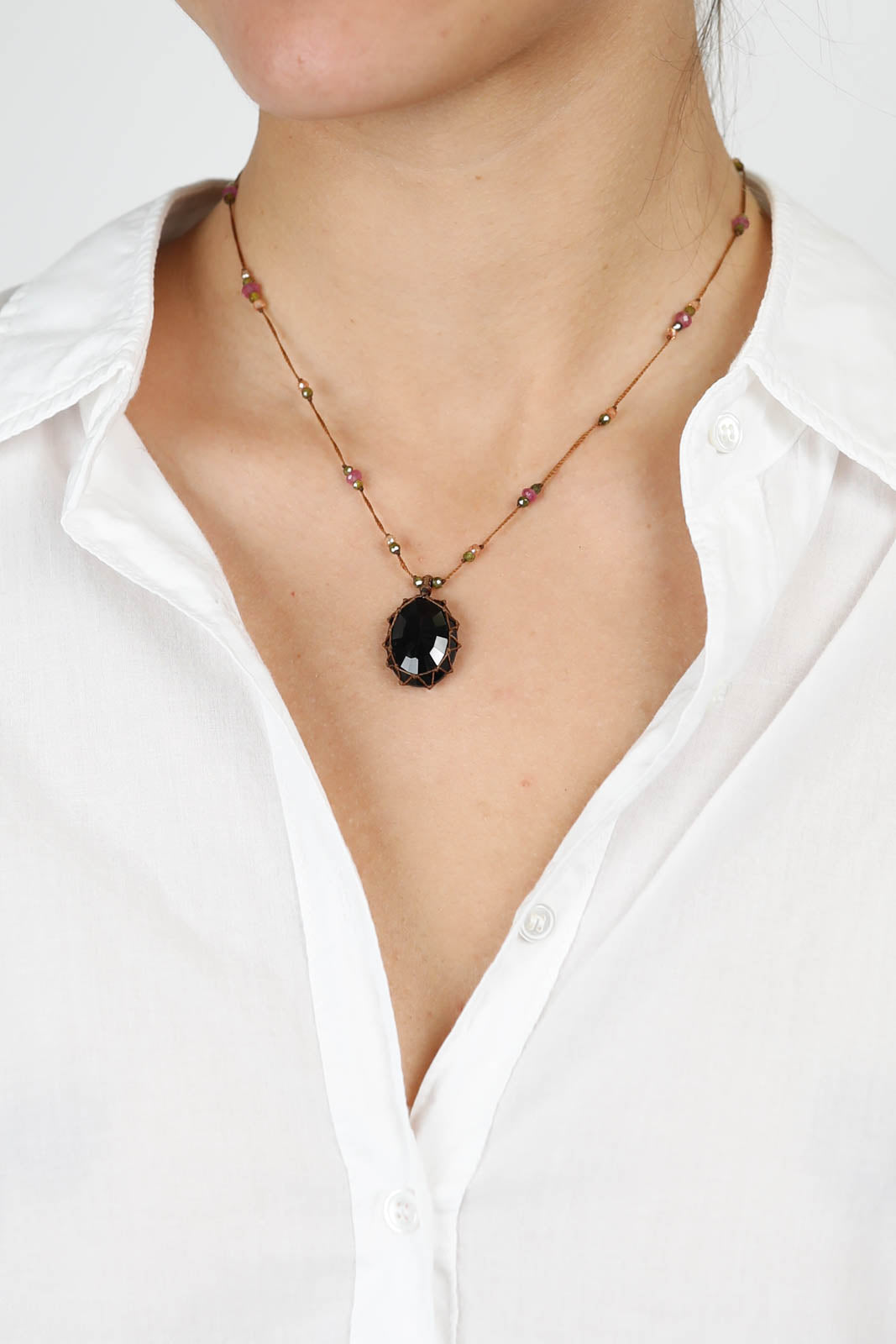 Halskette Tibet in Onyx Black