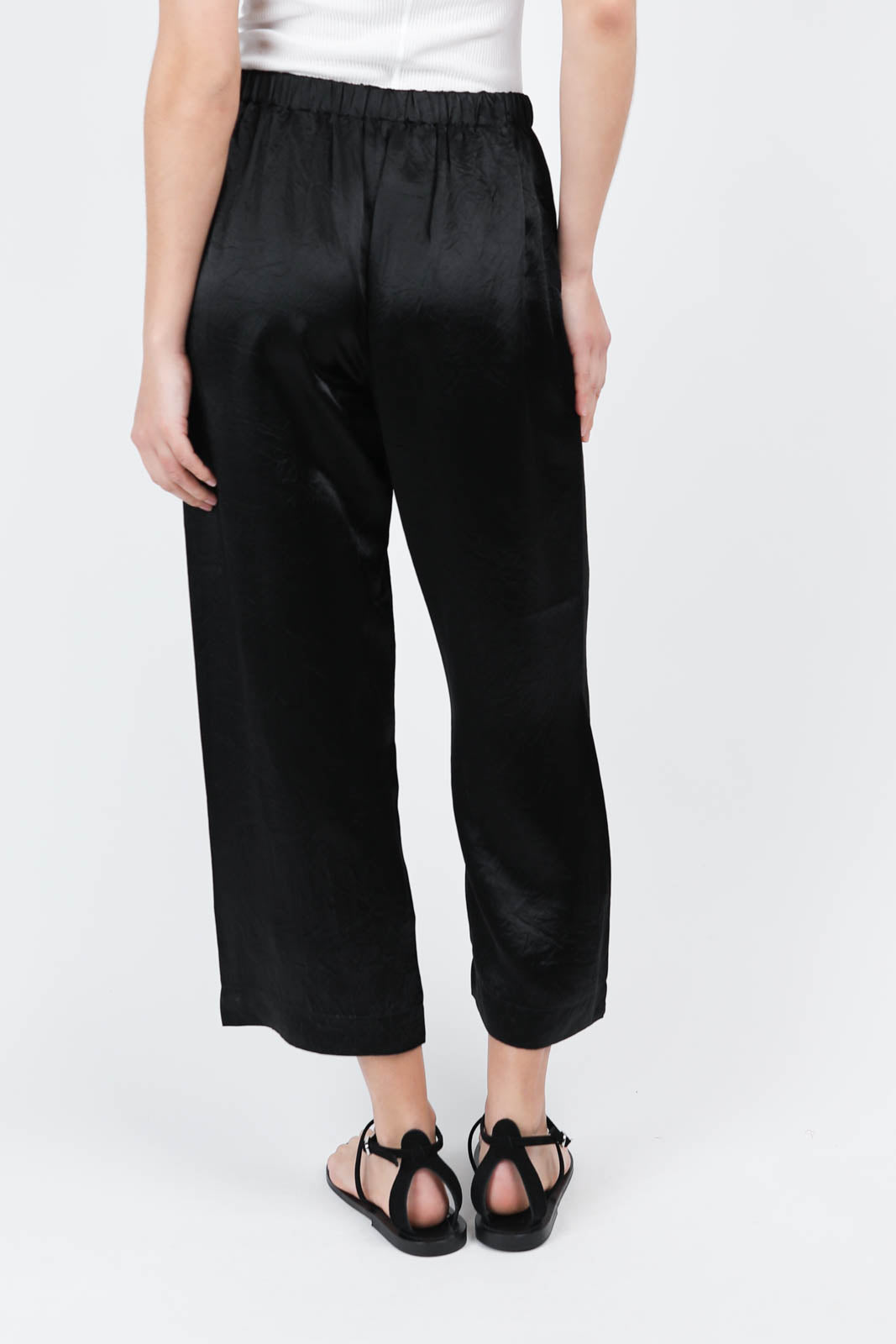 Hose Cropped Pull-On in Schwarz