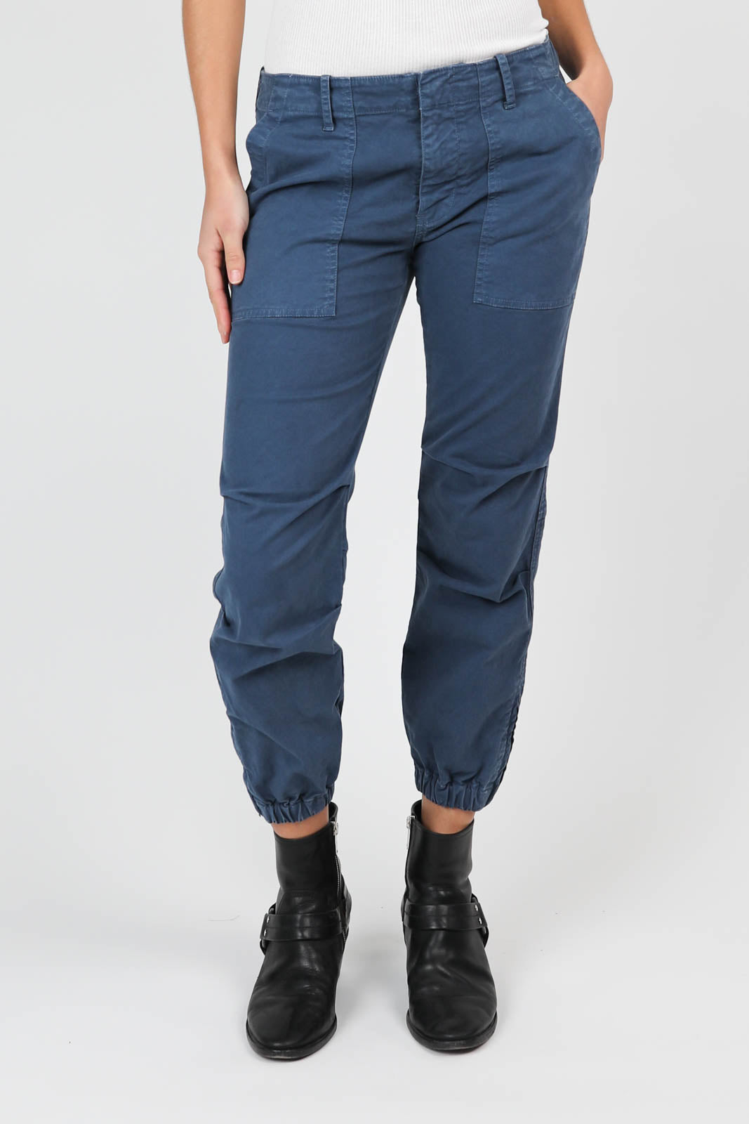 Hose Cropped Military in Cadet Blue