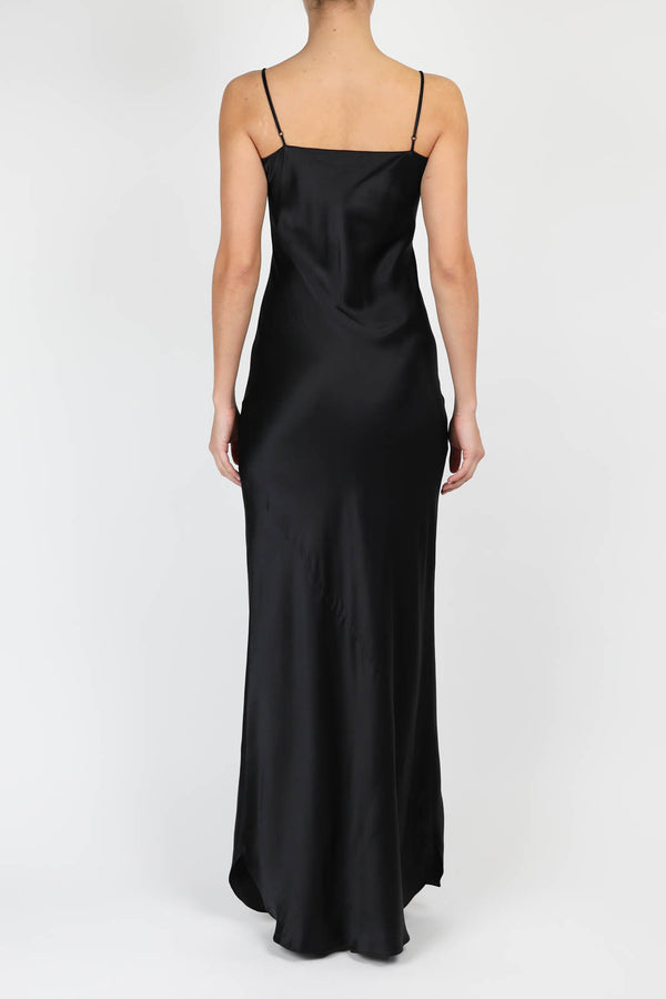Kleid Cami aus Seide in Schwarz