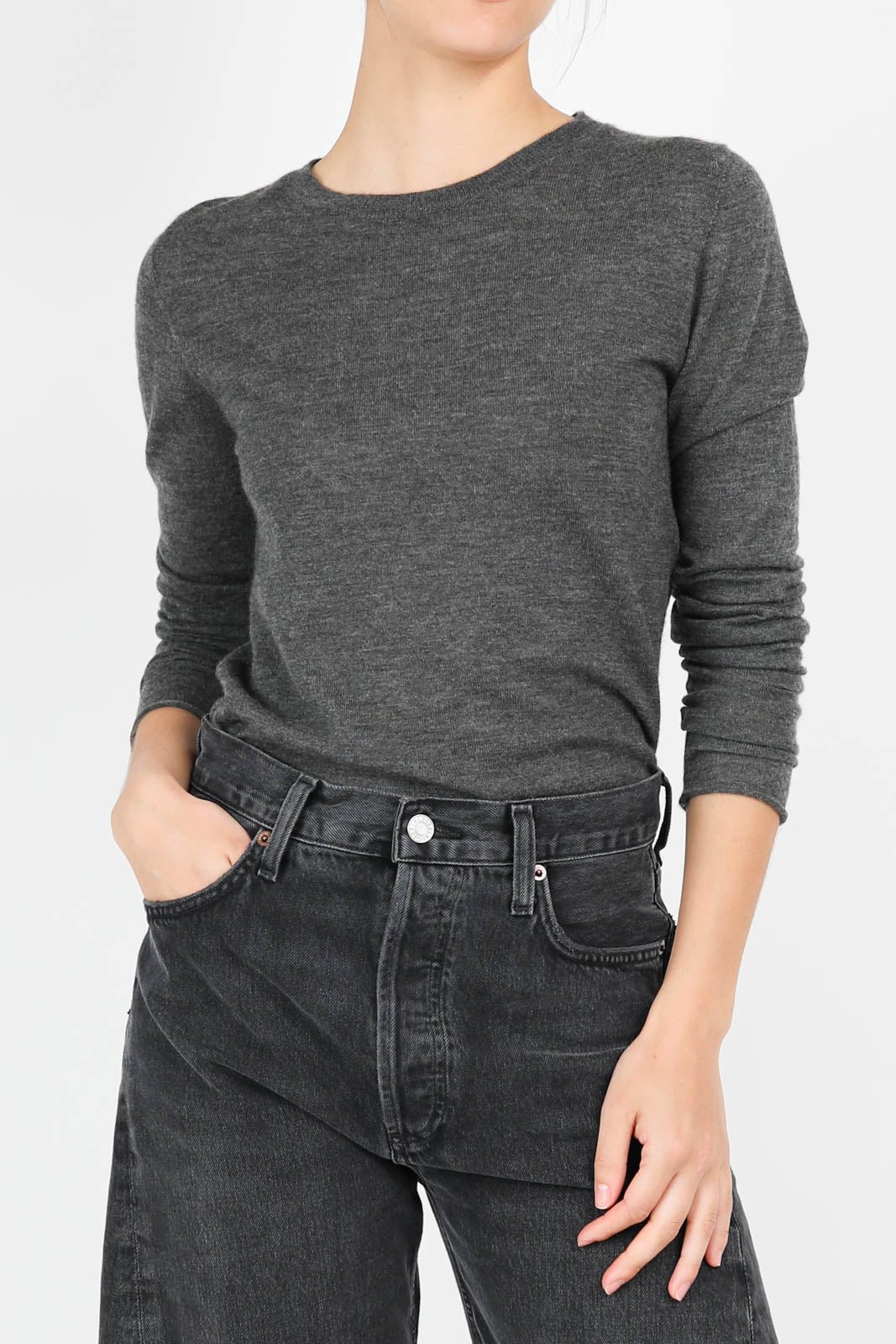 Langarm-Shirt Rita in Grau