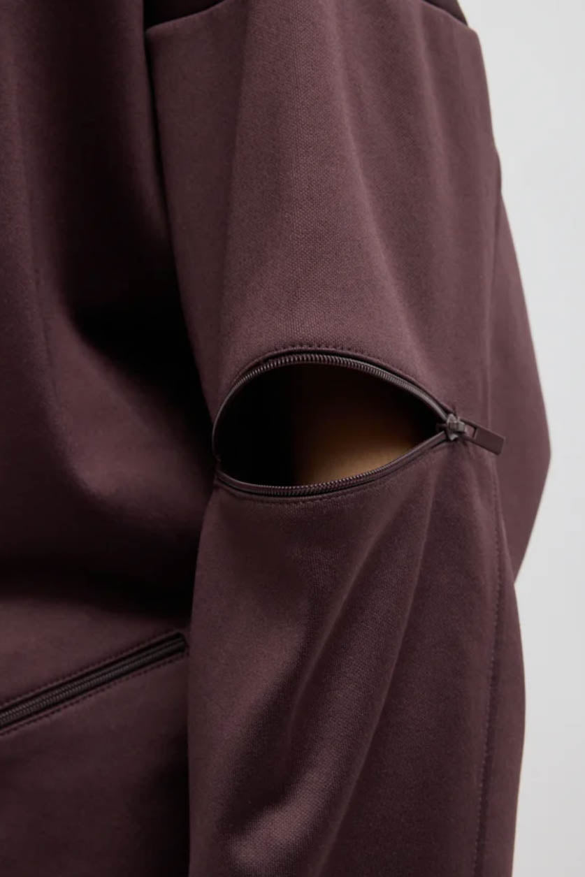 Tibi, Cardigan Active Knit in Brown