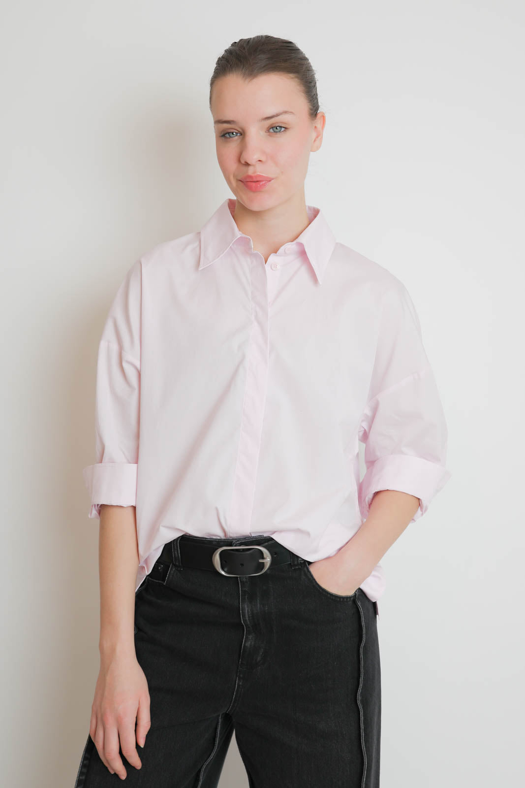 Tibi, Bluse Gabe Oversized in Pink