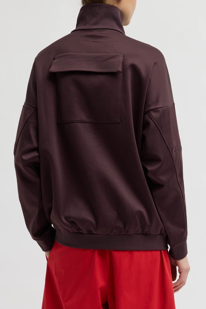 Tibi, Cardigan Active Knit in Brown