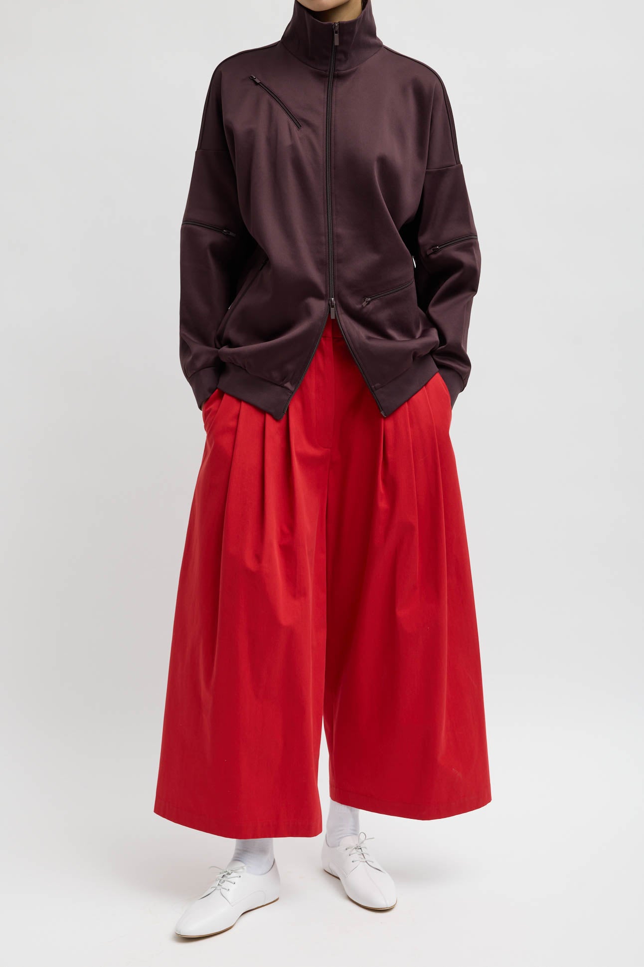Tibi, Cardigan Active Knit in Brown