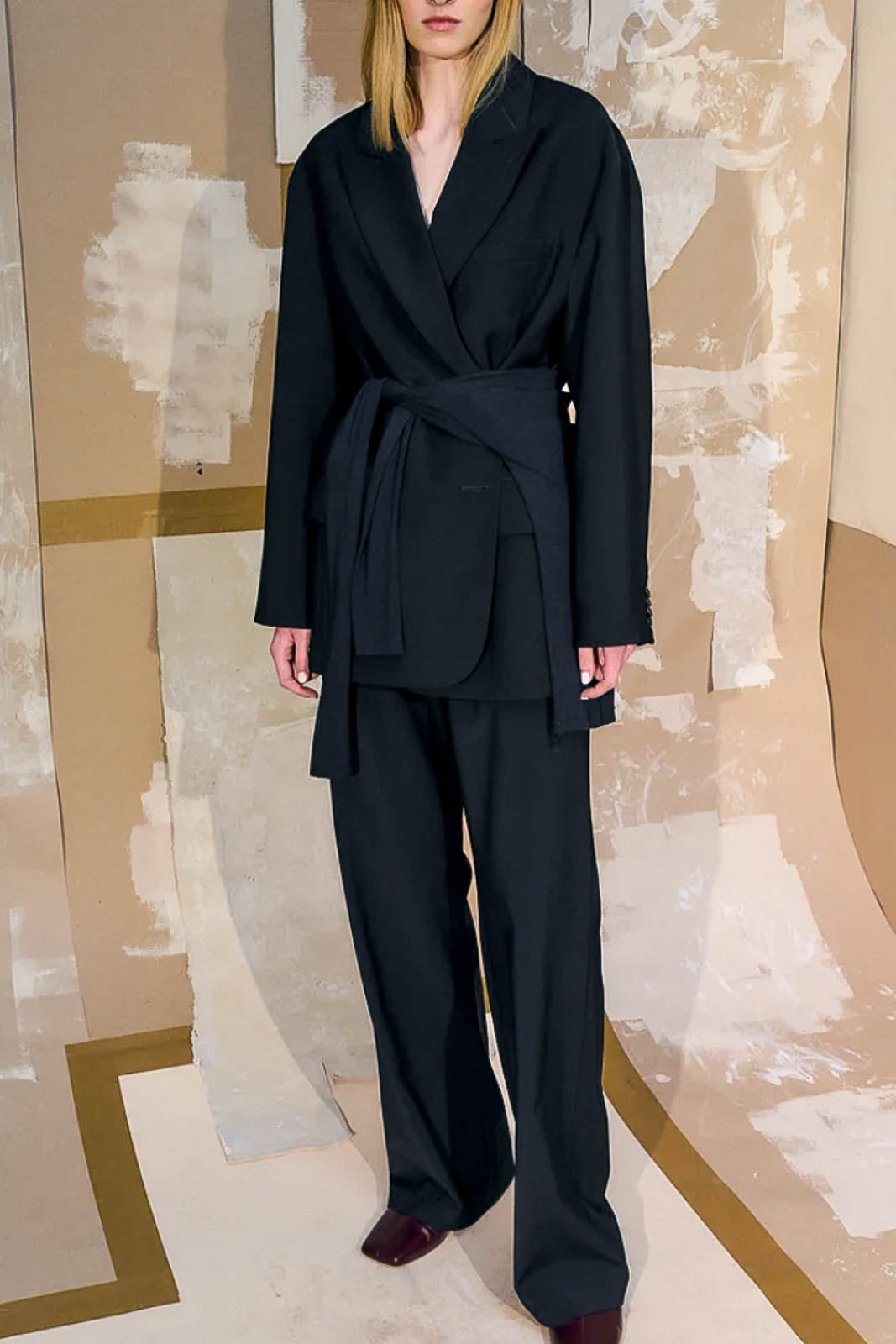 Tibi, Blazer Liam Tropical Wool in Schwarz