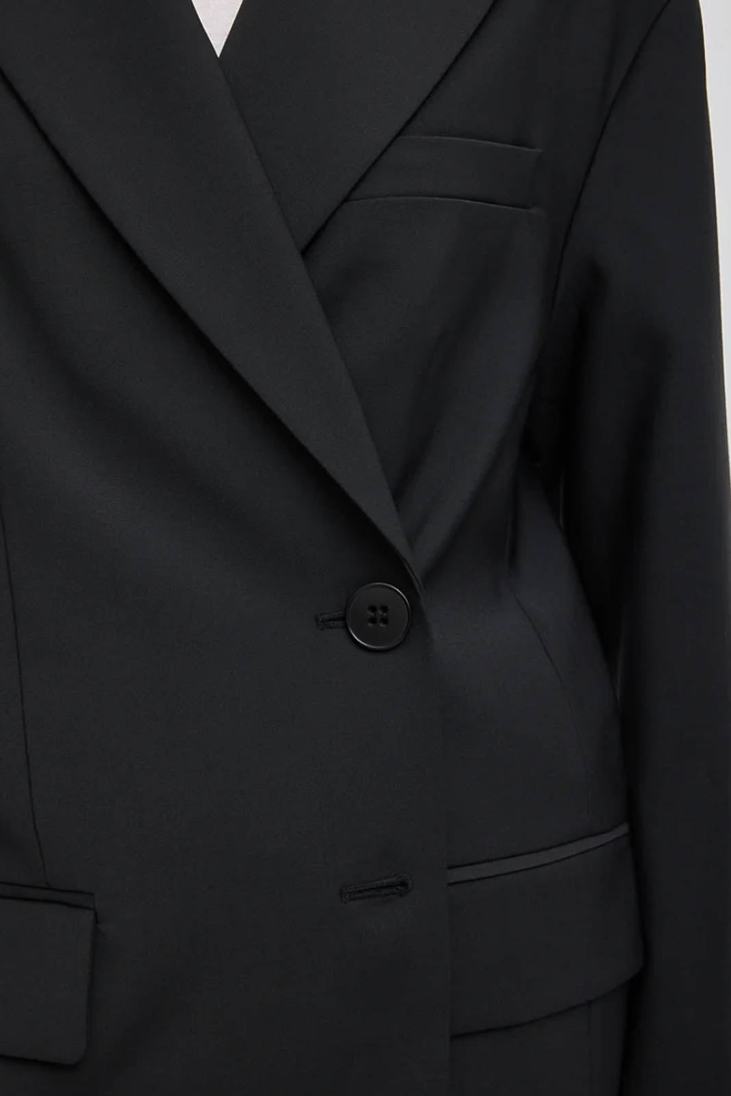Tibi, Blazer Liam Tropical Wool in Schwarz