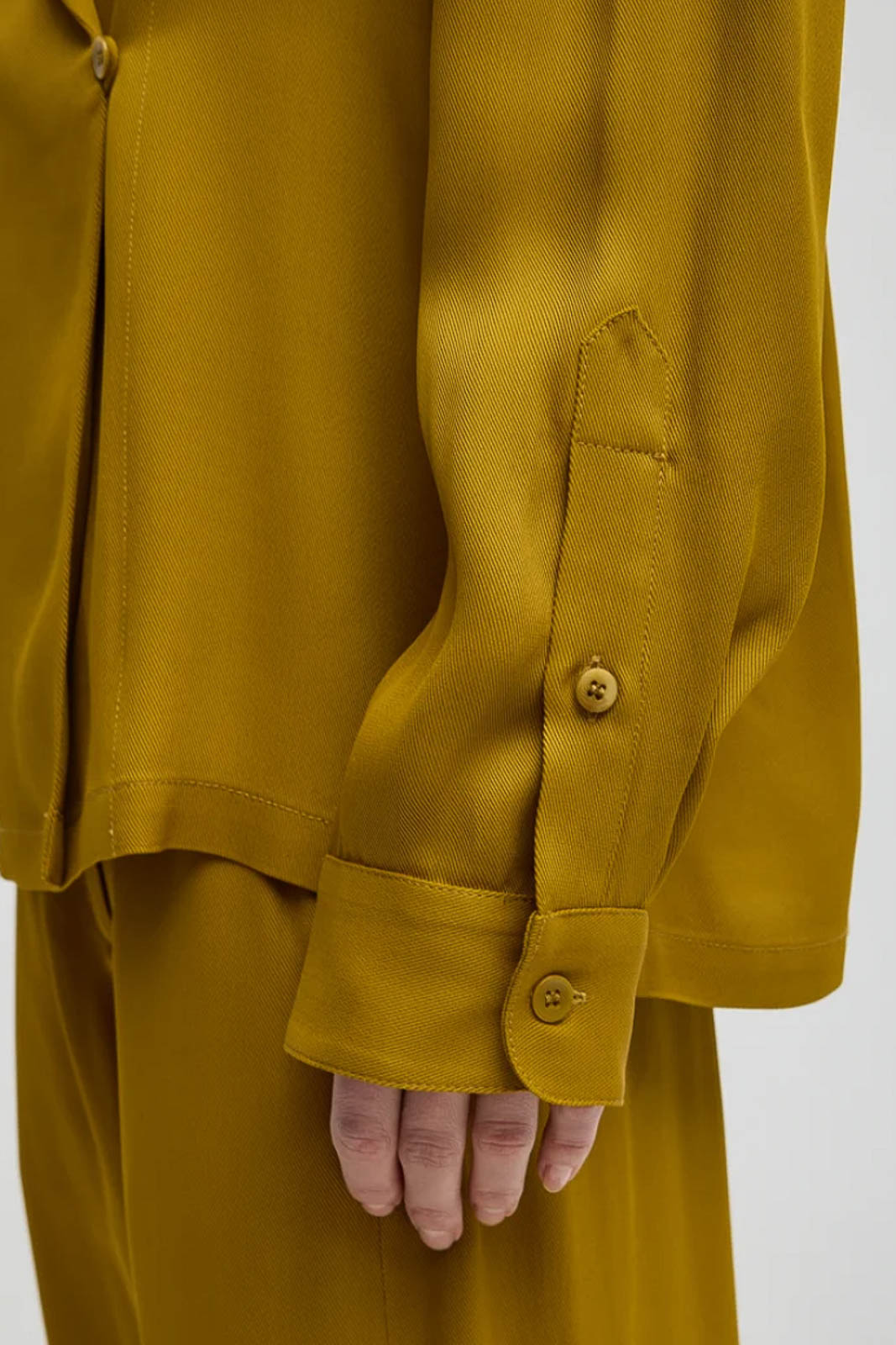 Tibi, Blazer Wrap Shirt in Mustard