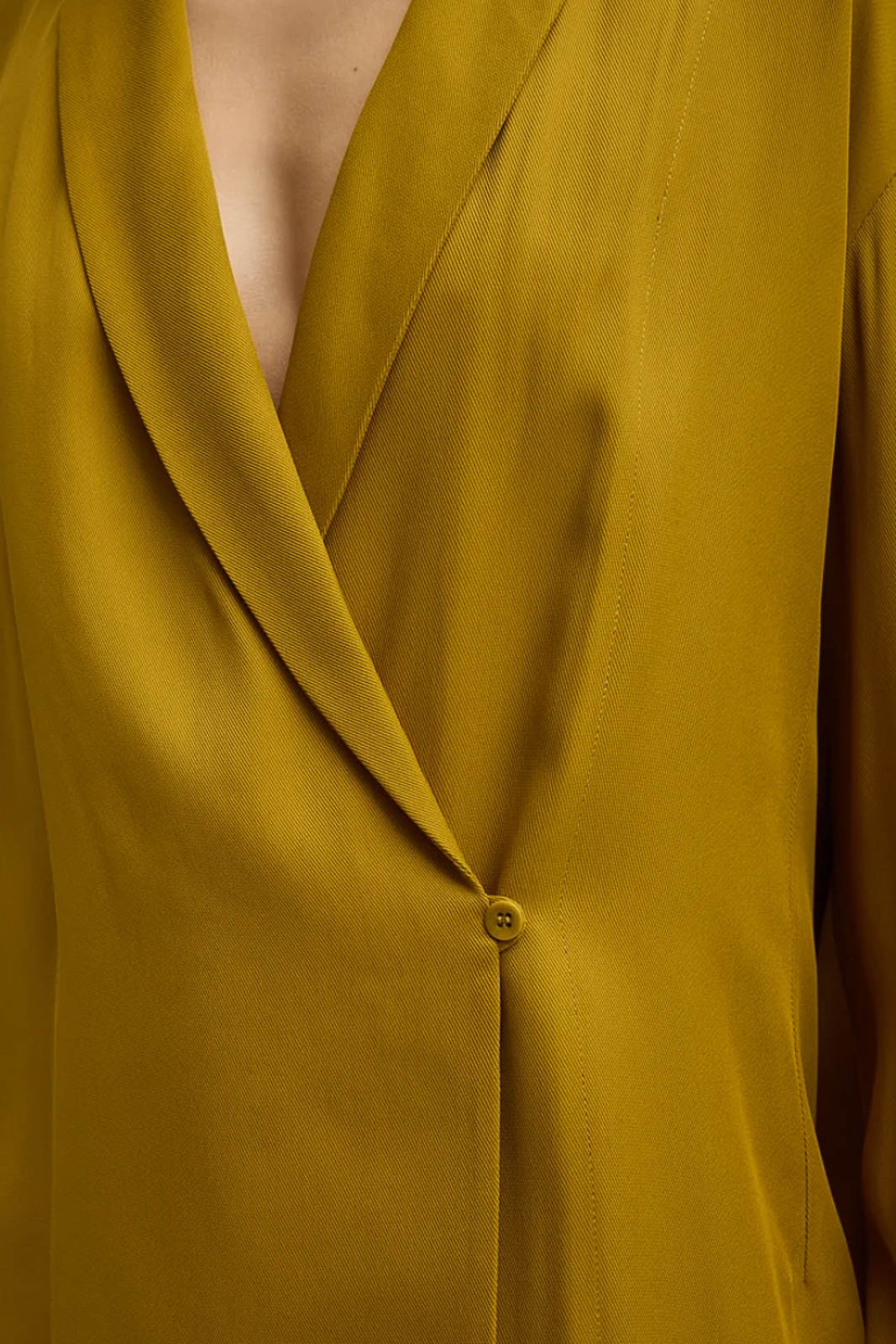 Tibi, Blazer Wrap Shirt in Mustard