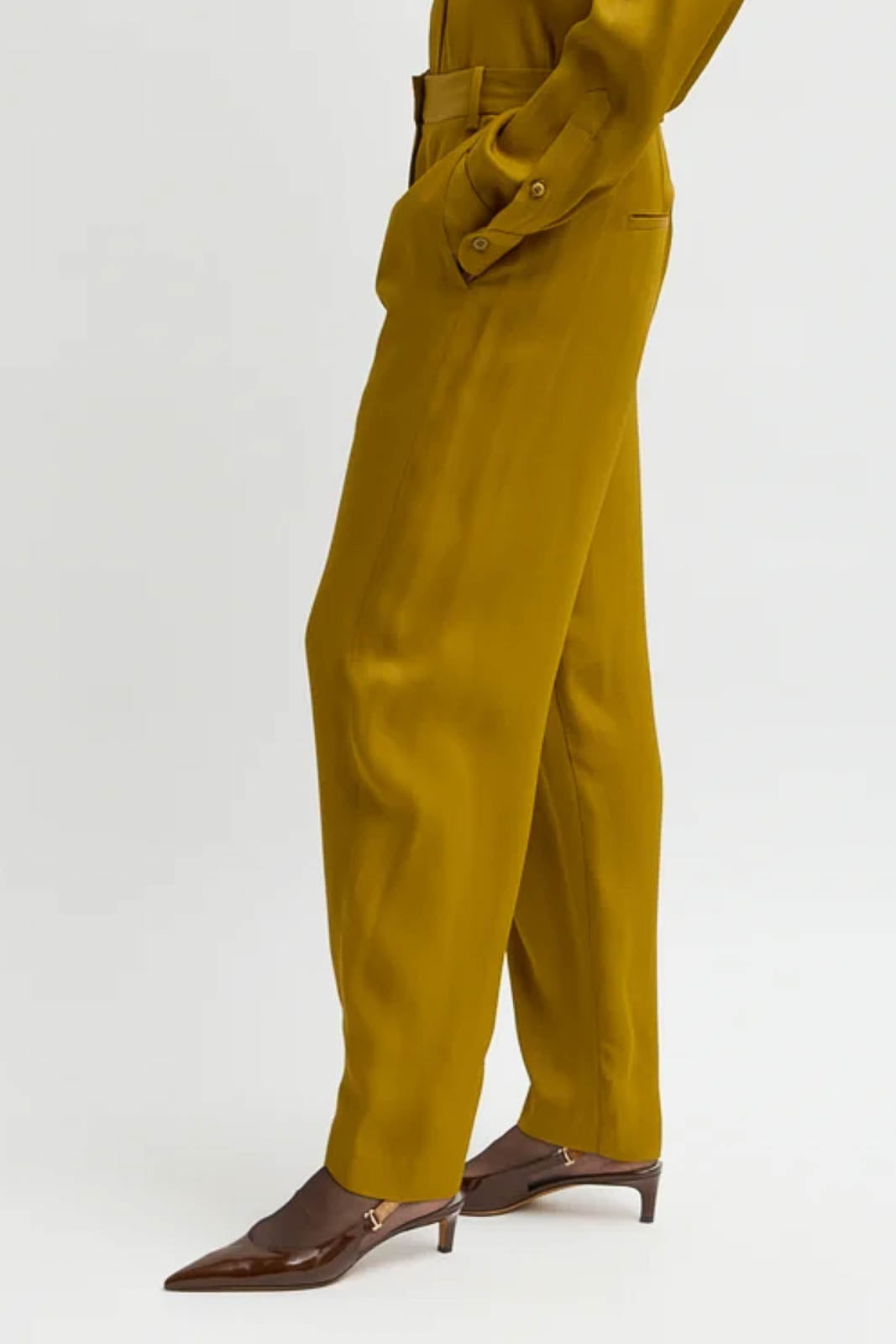 Tibi, Hose Grace in Mustard