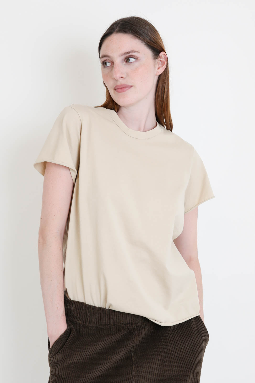 Labo.Art, T-Shirt Maglia Rico in Tapioca