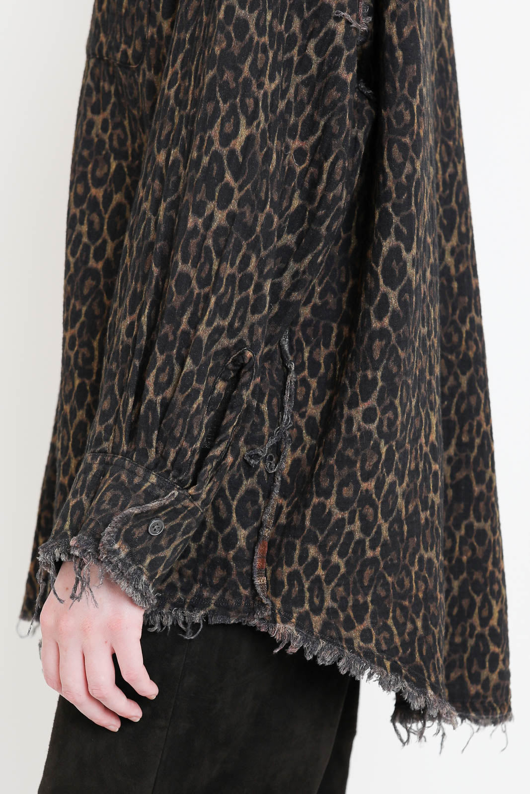 R13, Bluse Reversible Drop Neck in Brown Plaid