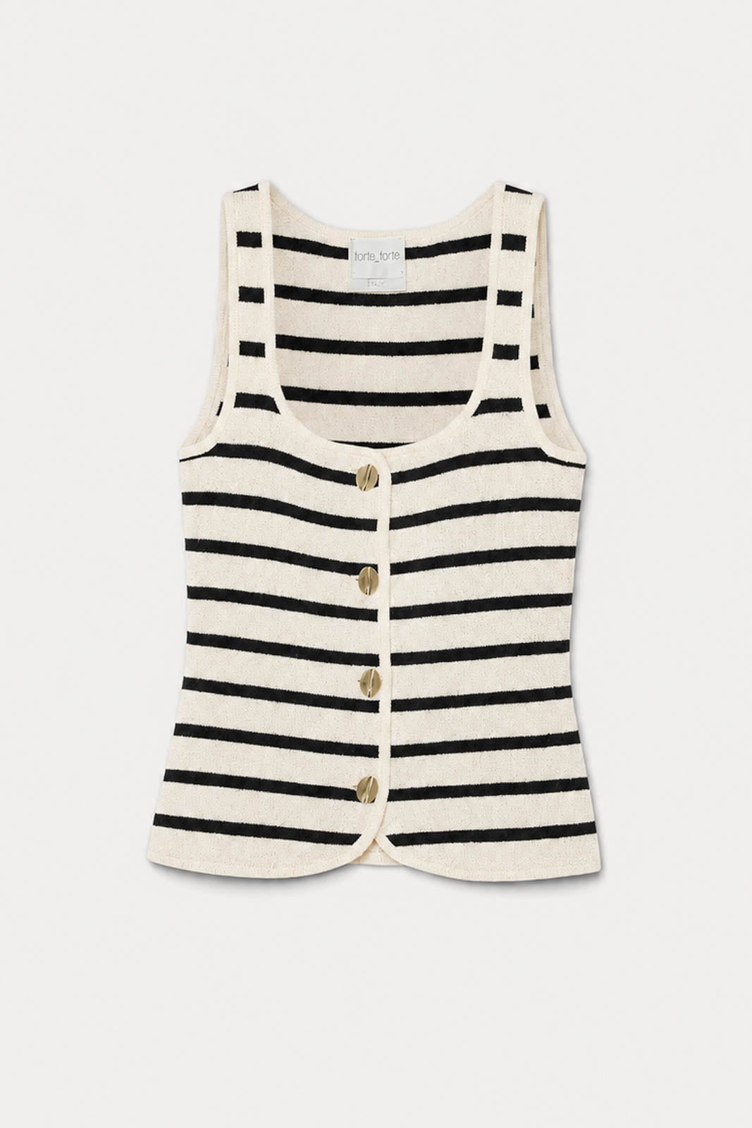  Forte-Forte, Gilet Striped Bustier in Pure