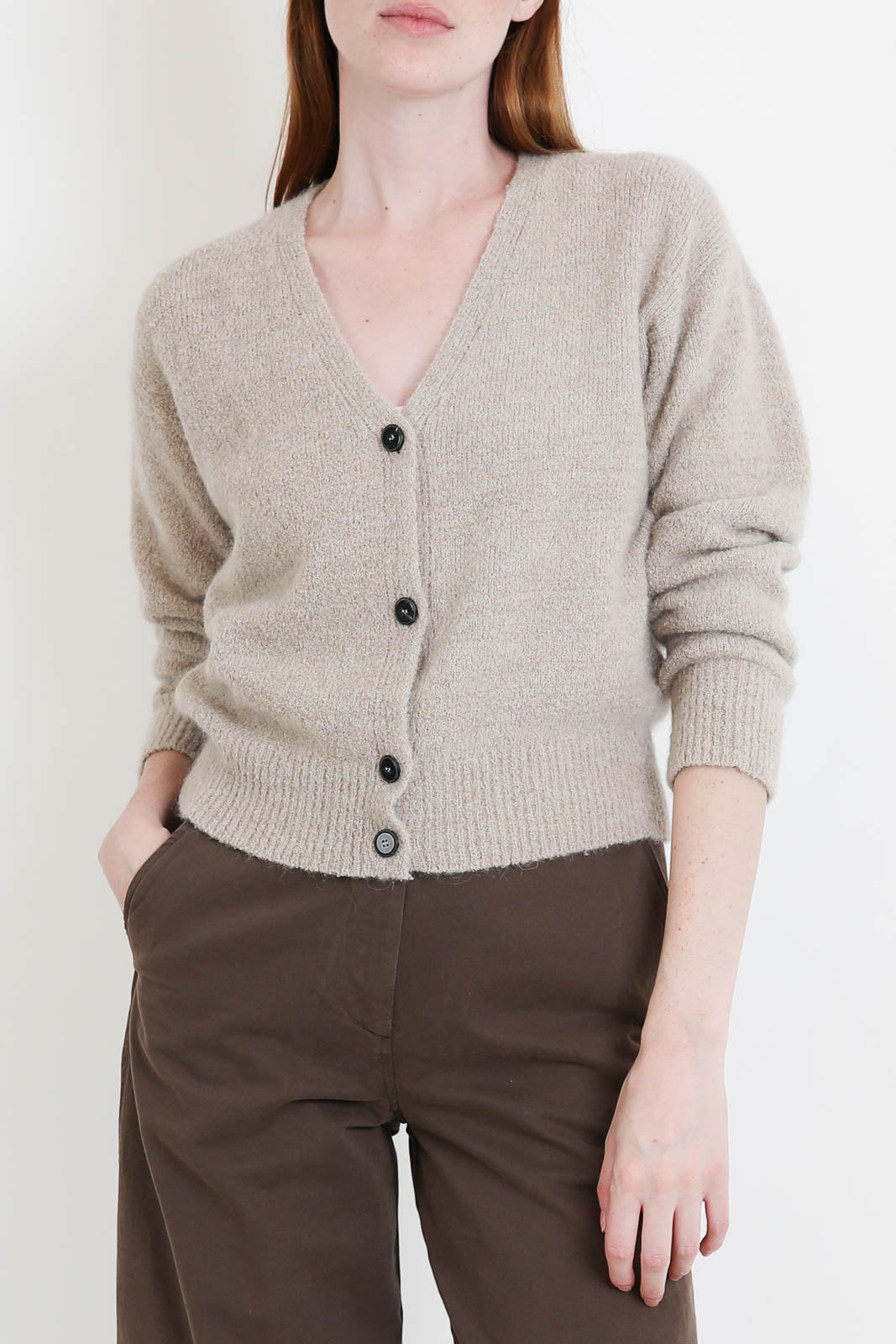 Pomandere, Cardigan aus Wolle in Linen