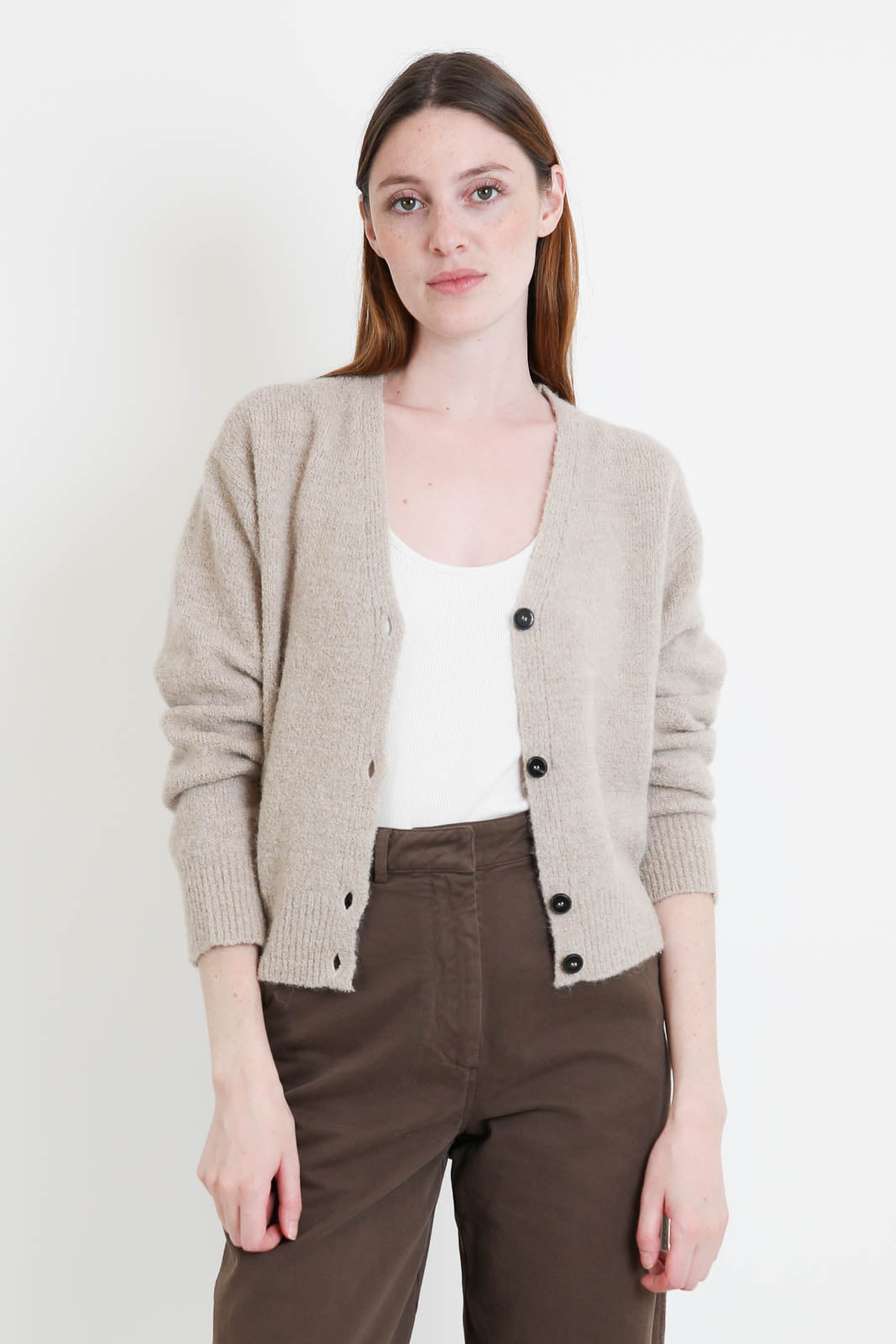 Pomandere, Cardigan aus Wolle in Linen