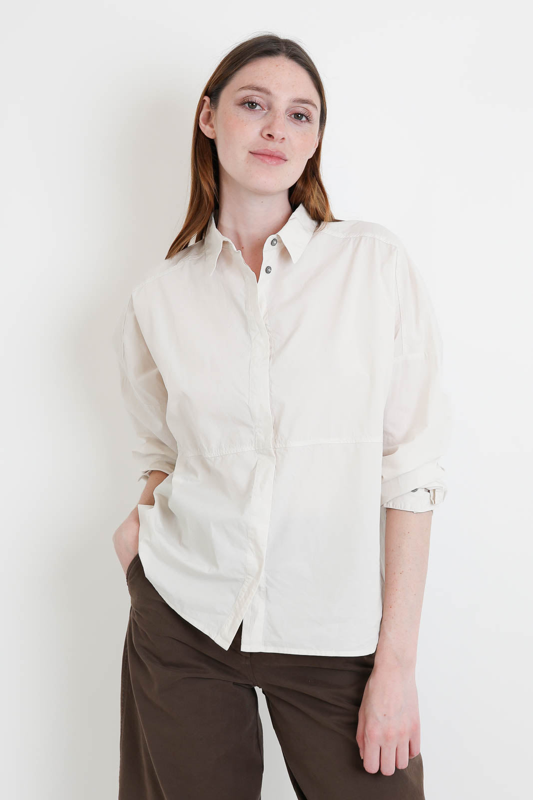 Pomandere, Bluse aus Baumwolle in Soft Lime