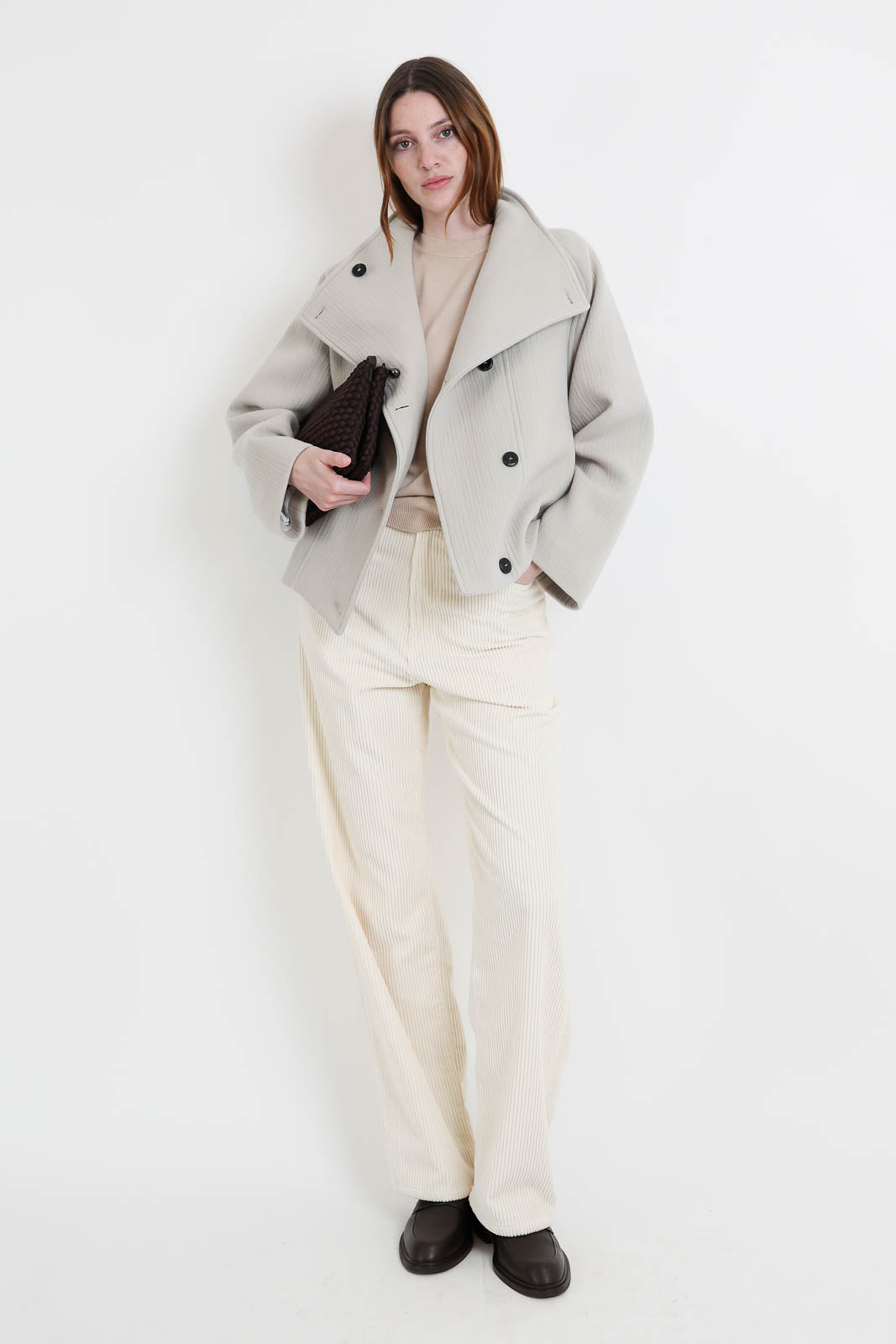 Pomandere, Jacke aus Wolle in Ivory