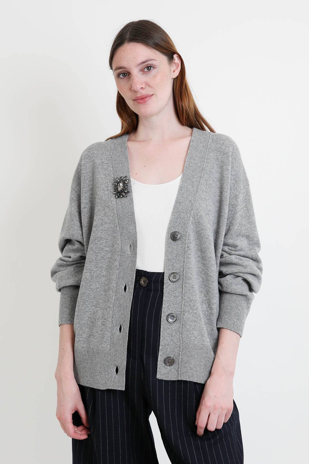 Phisique du Role, Cardigan Fittable in Grigio