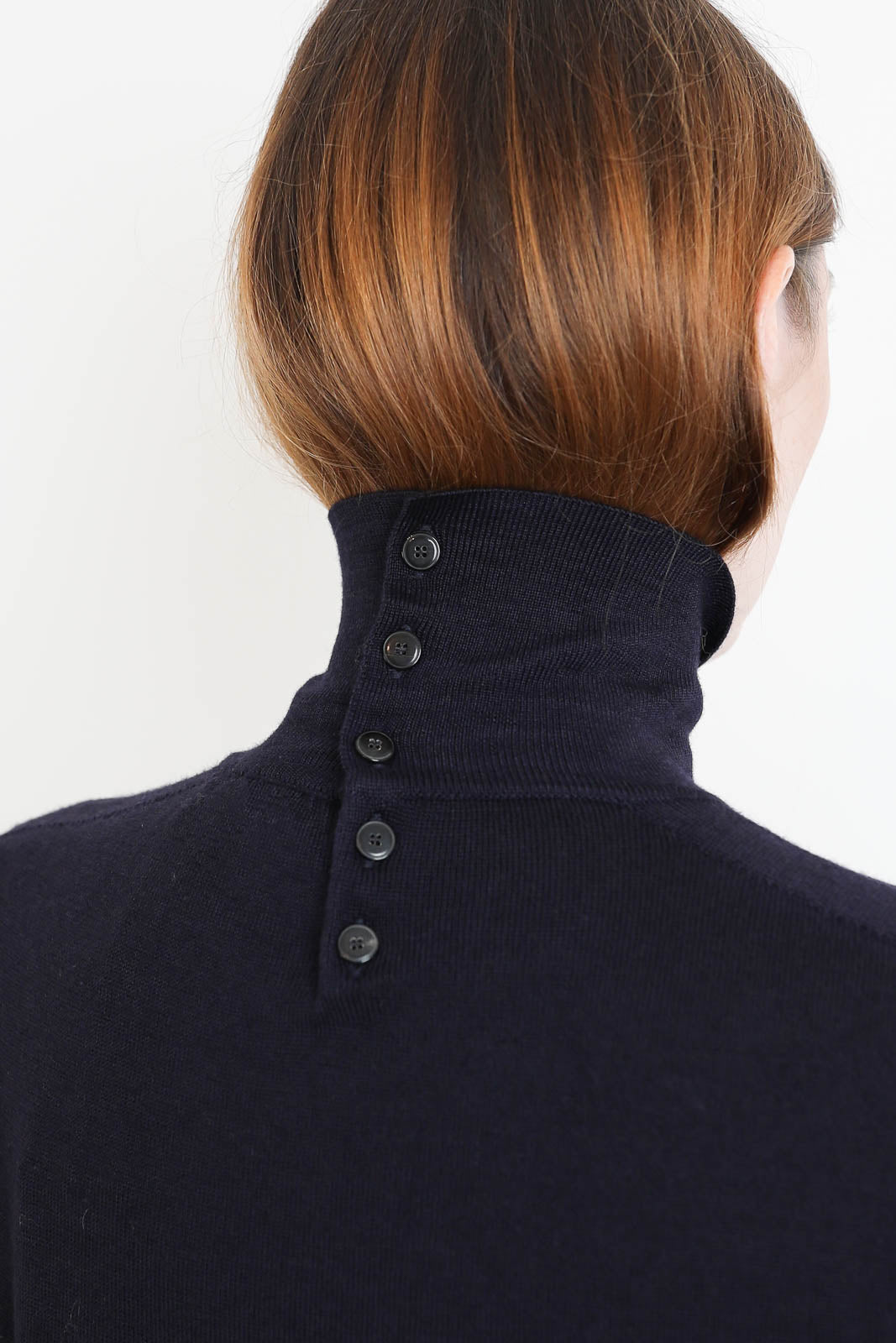 Pomandere, Pullover mit Rollkragen in Navy Blue