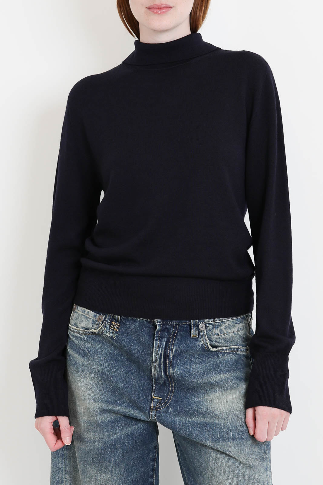 Pomandere, Pullover mit Rollkragen in Navy Blue