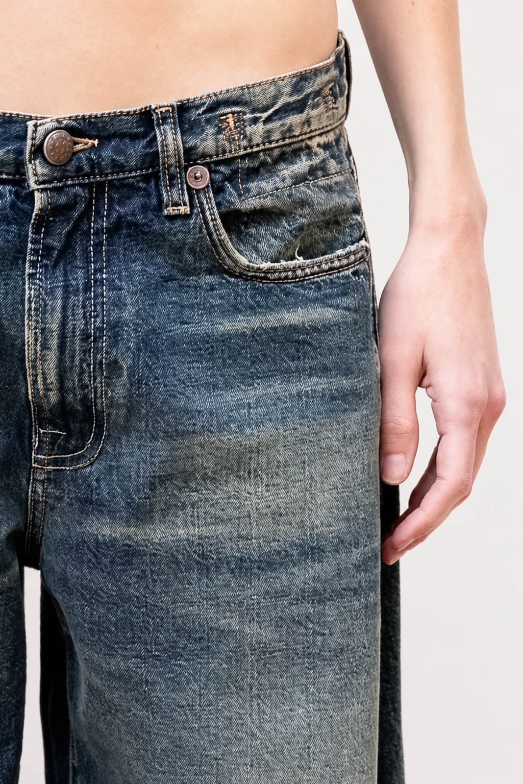 R13, Jeans Janine in Bowery Indigo