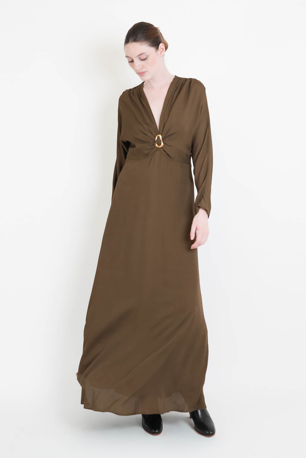 Forte-Forte, Kleid Mixed Silk in Oud
