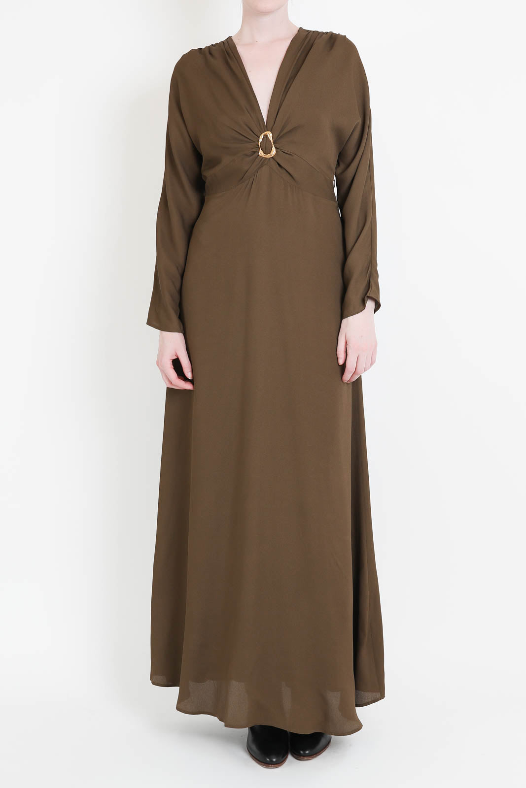 Forte-Forte, Kleid Mixed Silk in Oud