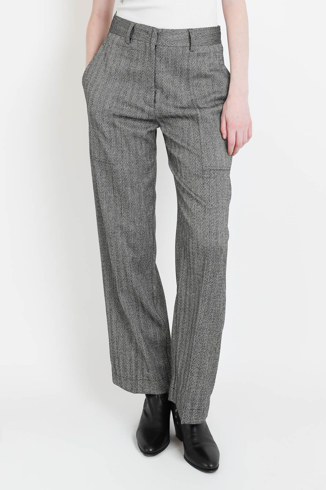 Forte-Forte, Hose Jasp Chevron in Nero