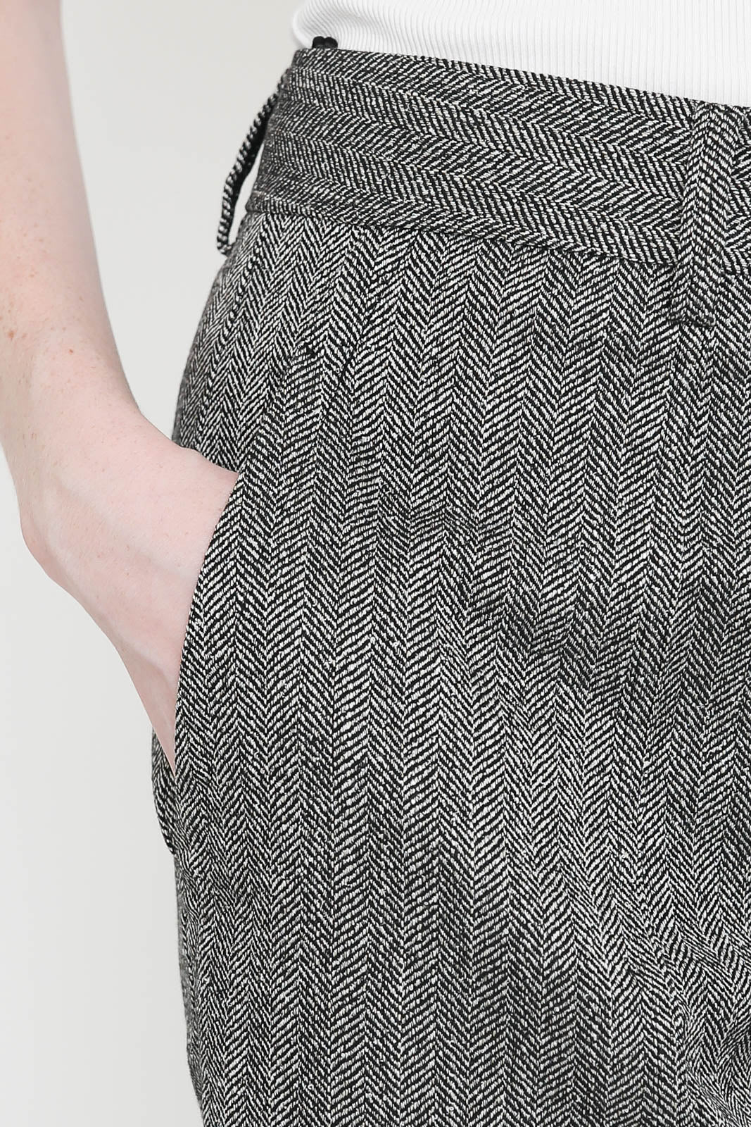 Forte-Forte, Hose Jasp Chevron in Nero