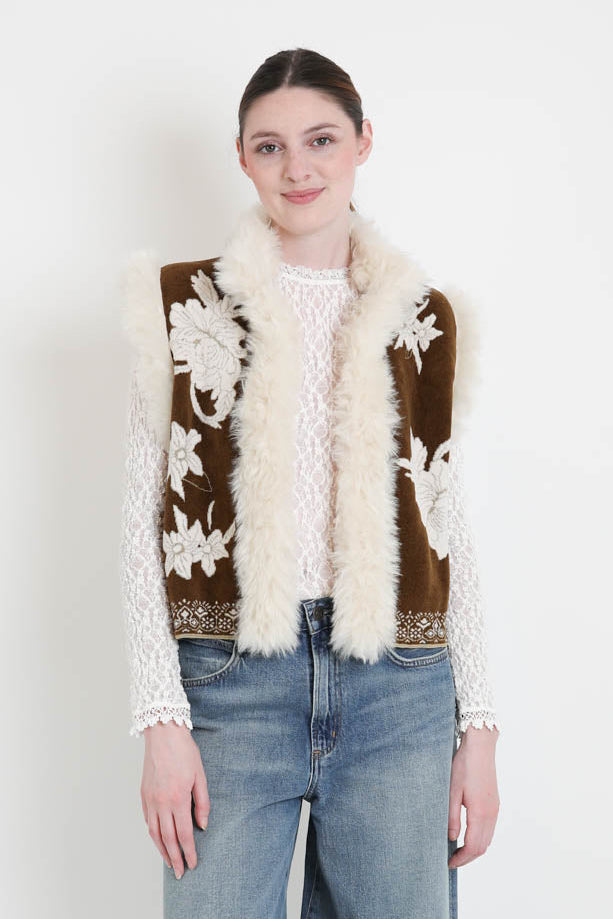 Forte-Forte, Gilet The Lotus in Cumino