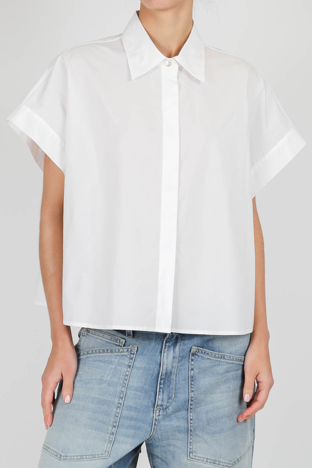 Bluse Boxy in Bianco