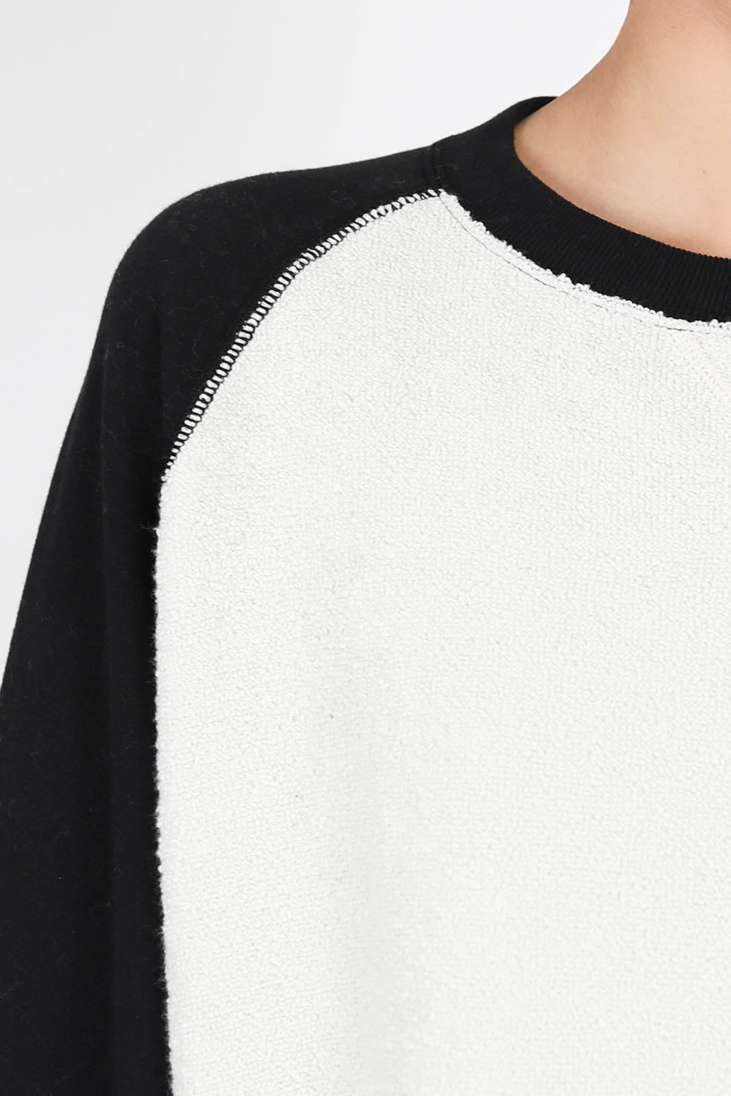 Pullover Two Tone in Cream/Black