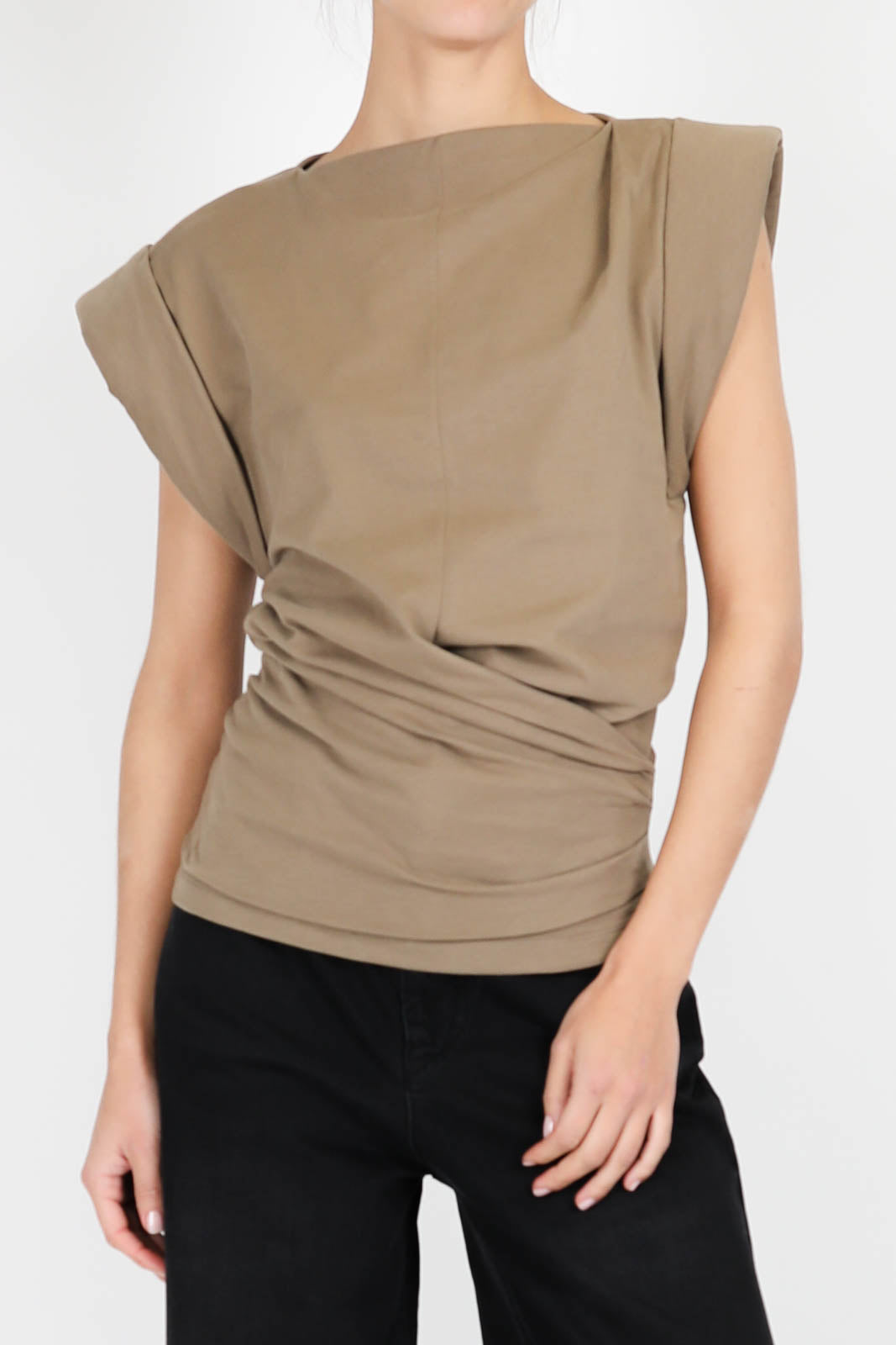 Top Maisan in Light Khaki