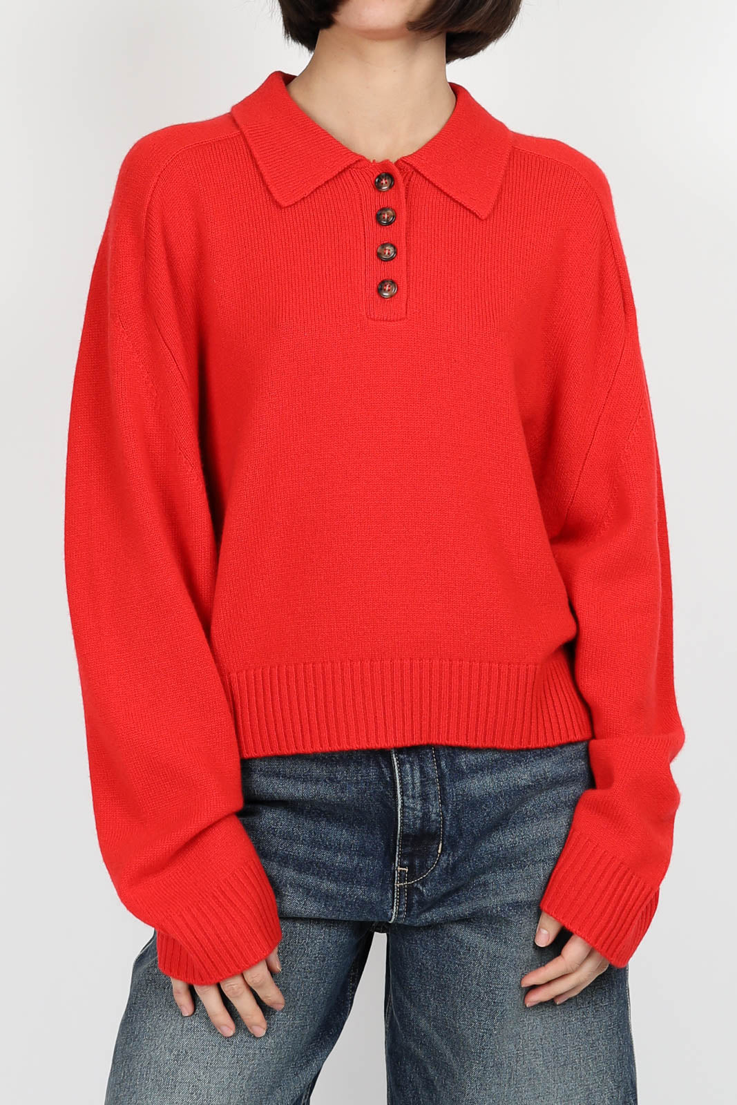 Pullover Polo Homere in Tomato